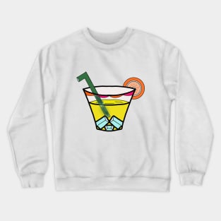 Juice with ICE and orange slice. Crewneck Sweatshirt